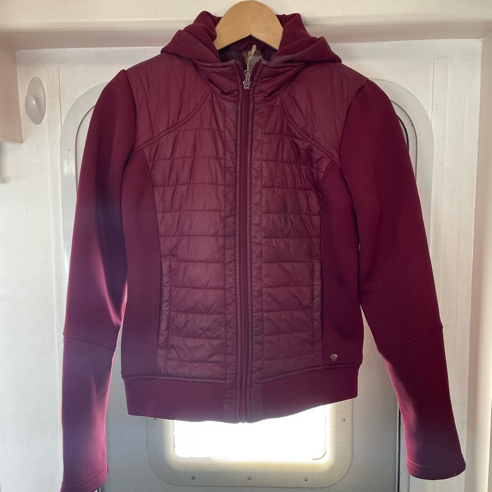 Casual maroon Calia puffer jacket